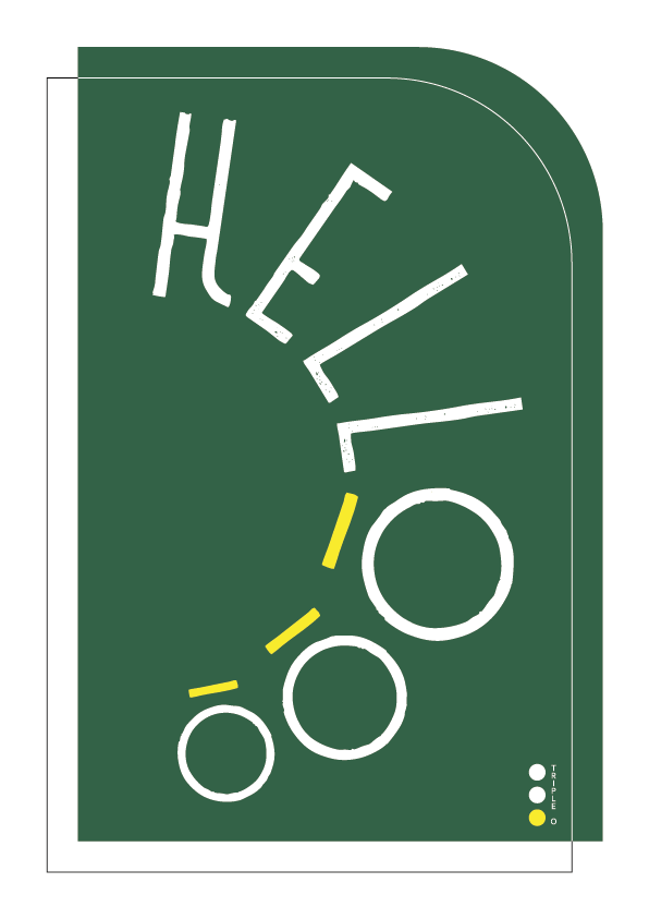 Miniature : Affiche Hello ! vert