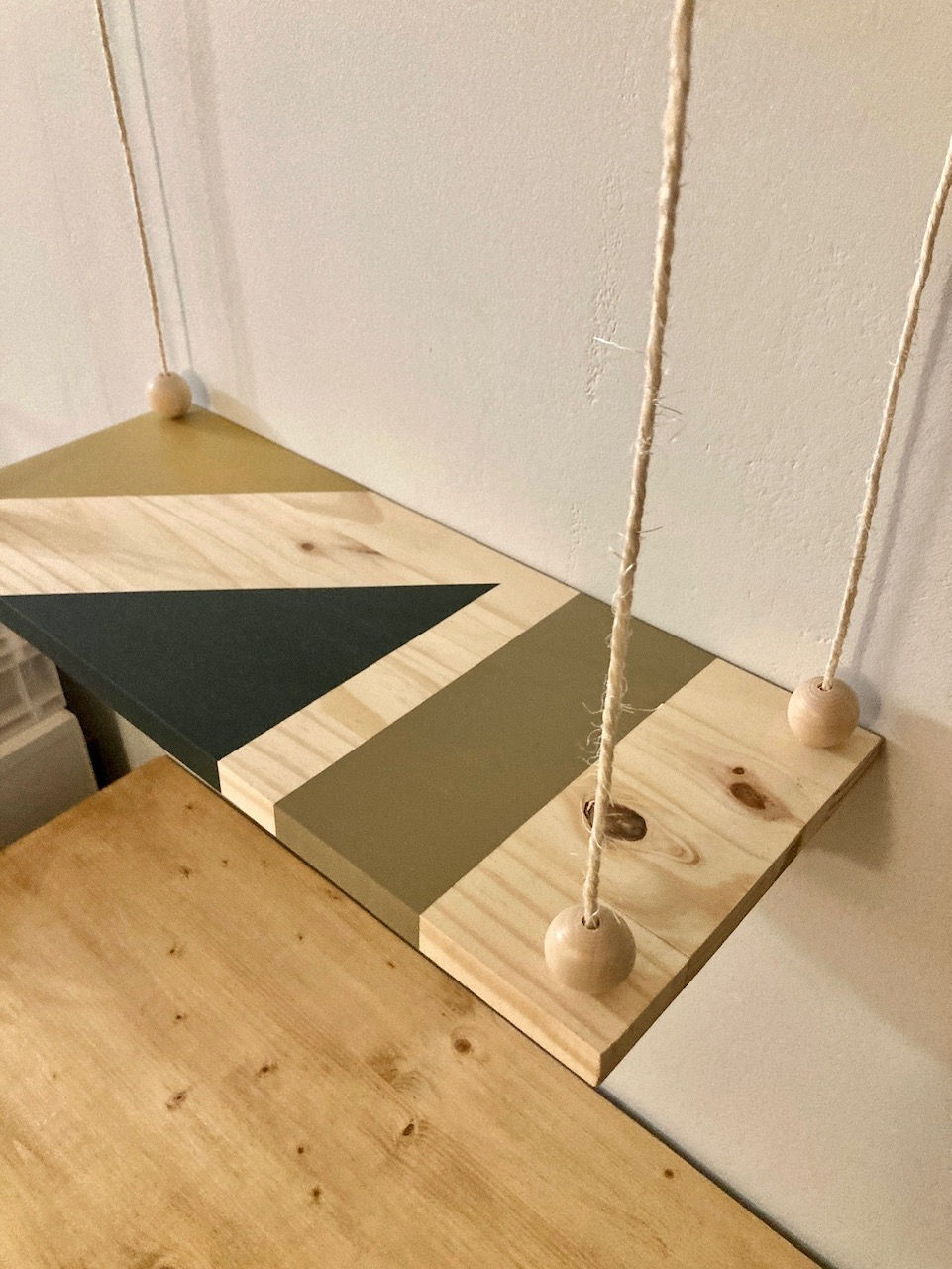 Miniature : Etagere corde TIE bronze jaune vert