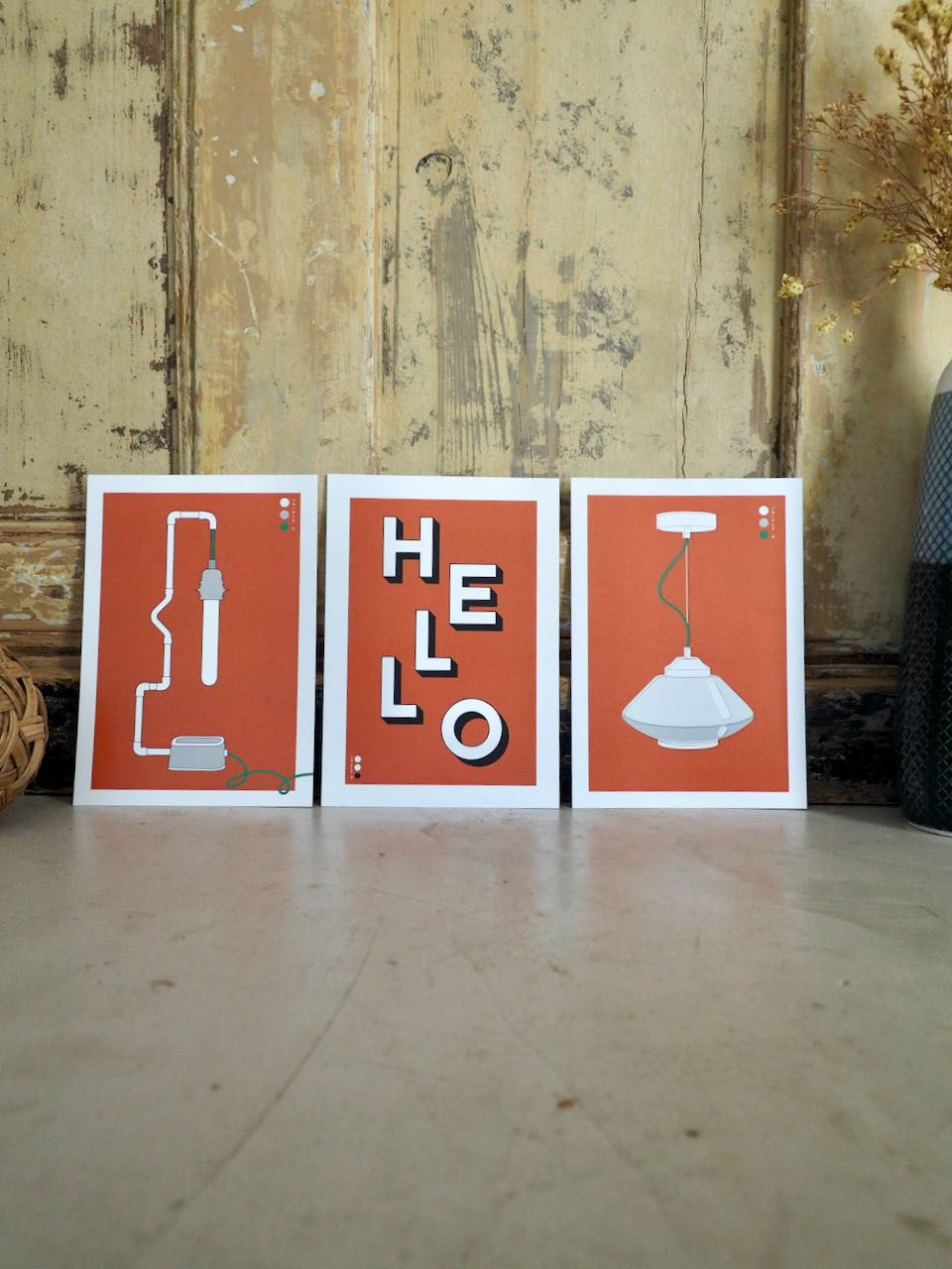 Miniature : Affiche Hello ! rouge