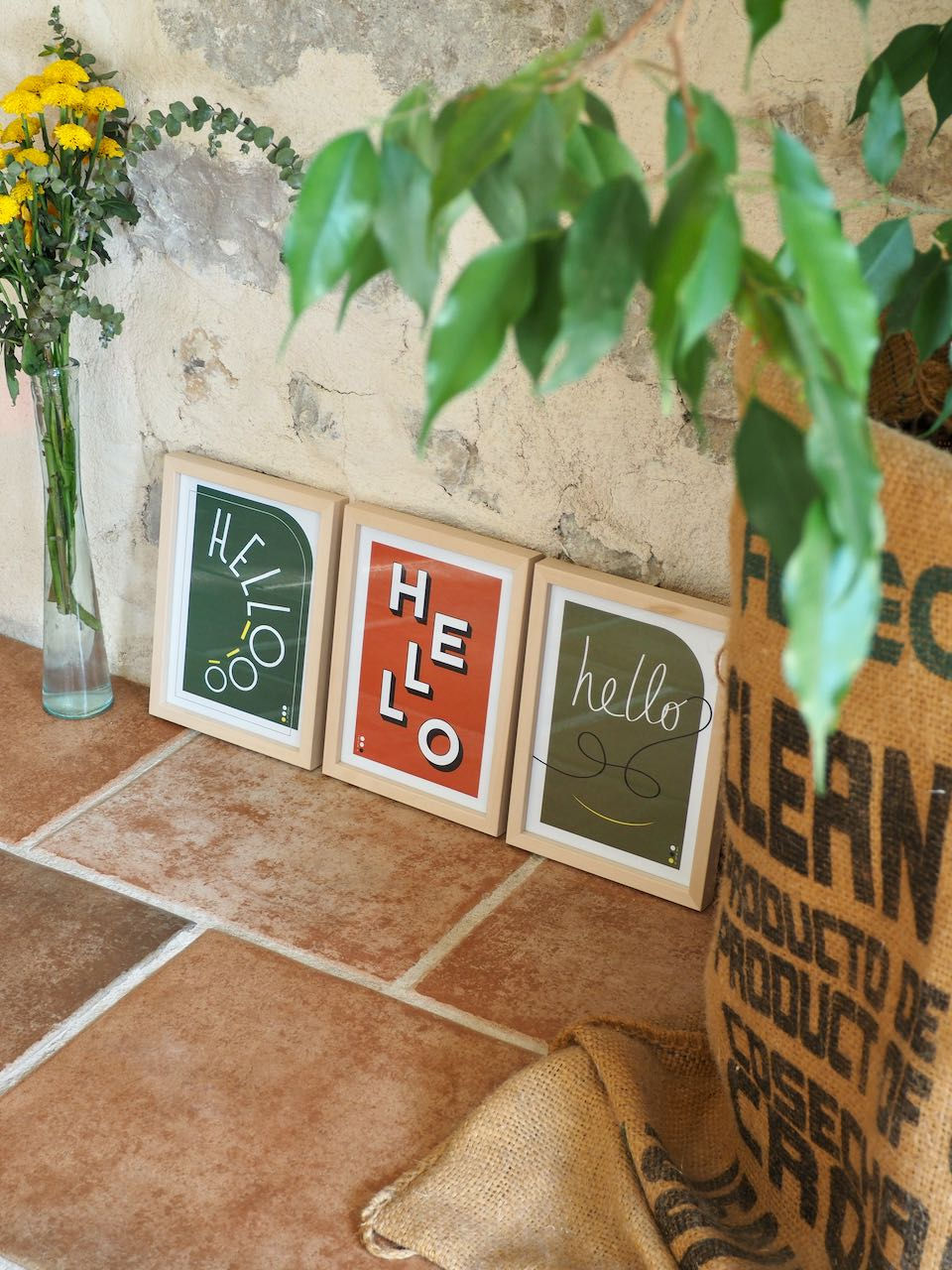 Miniature : Affiche Hello ! rouge