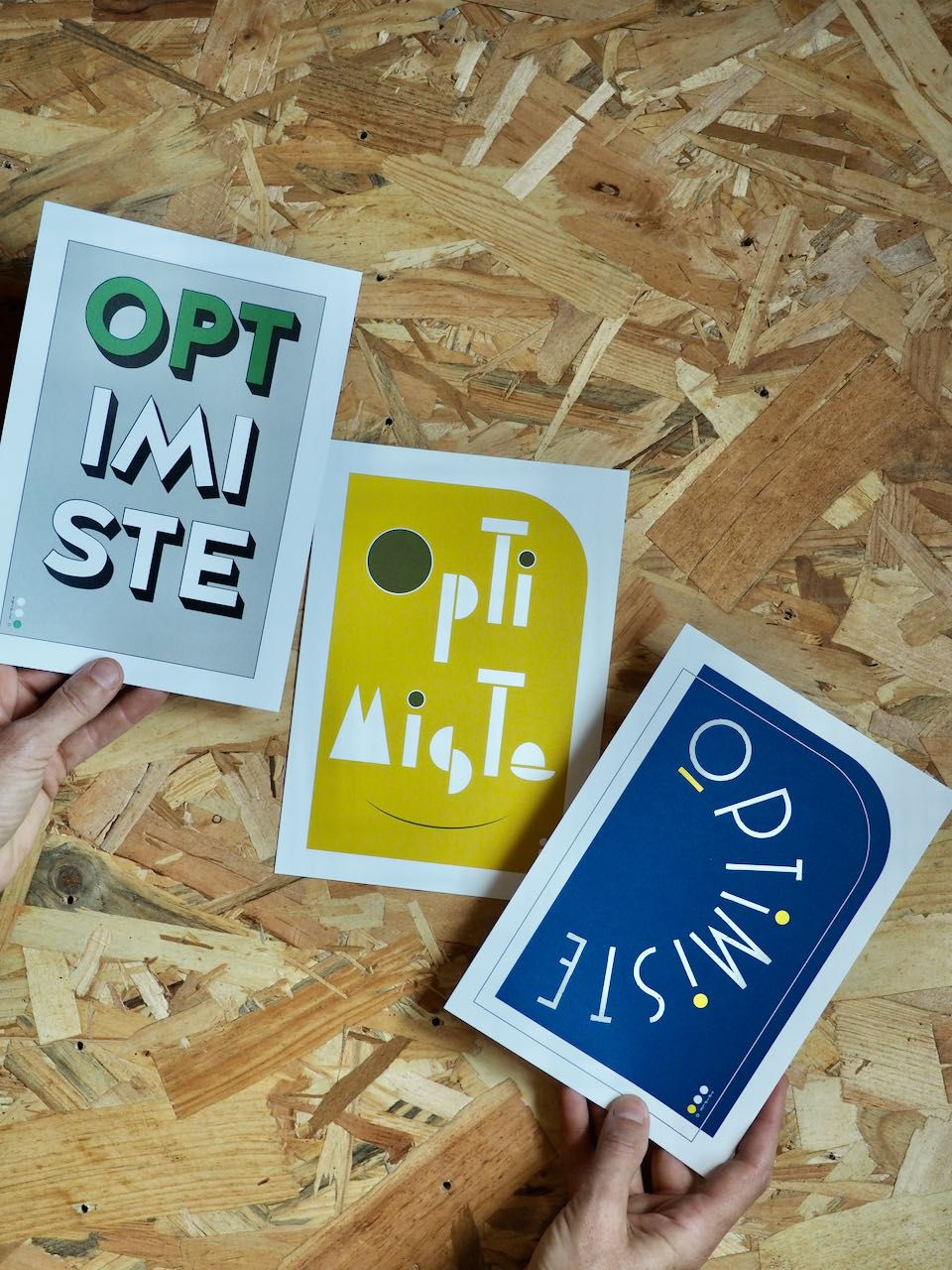 Miniature : Affiche Optimiste - jaune