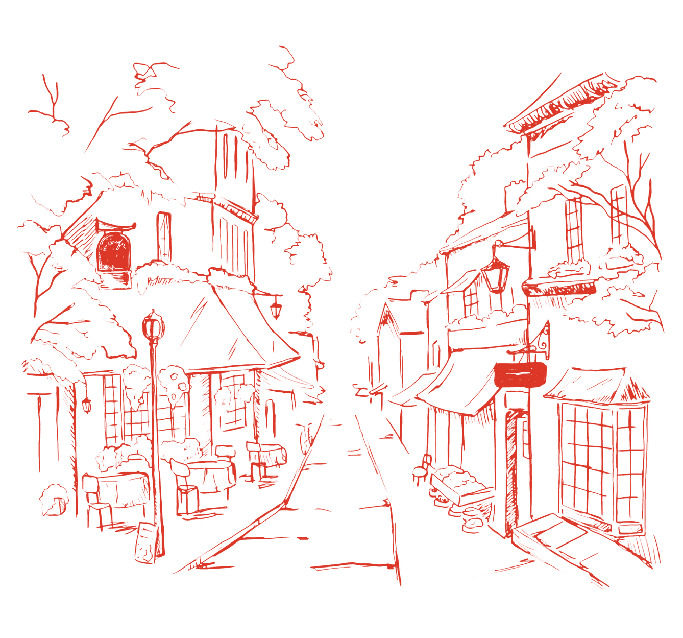 Illustrated Neighbouhood Street