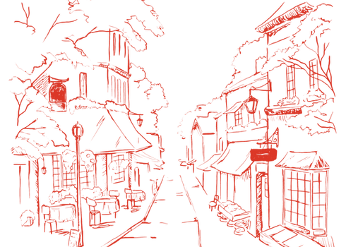 Illustrated Neighbouhood Street