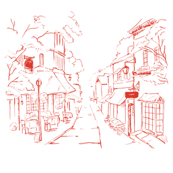 イラストNeighbouhoodストリート