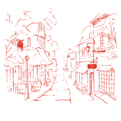 Illustrated Neighbouhood Street