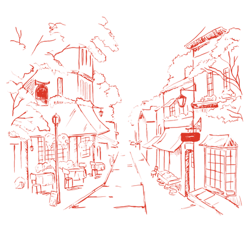 Illustrated Neighbouhood Street