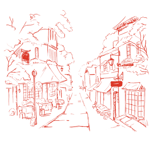 Illustrated Neighbouhood Street