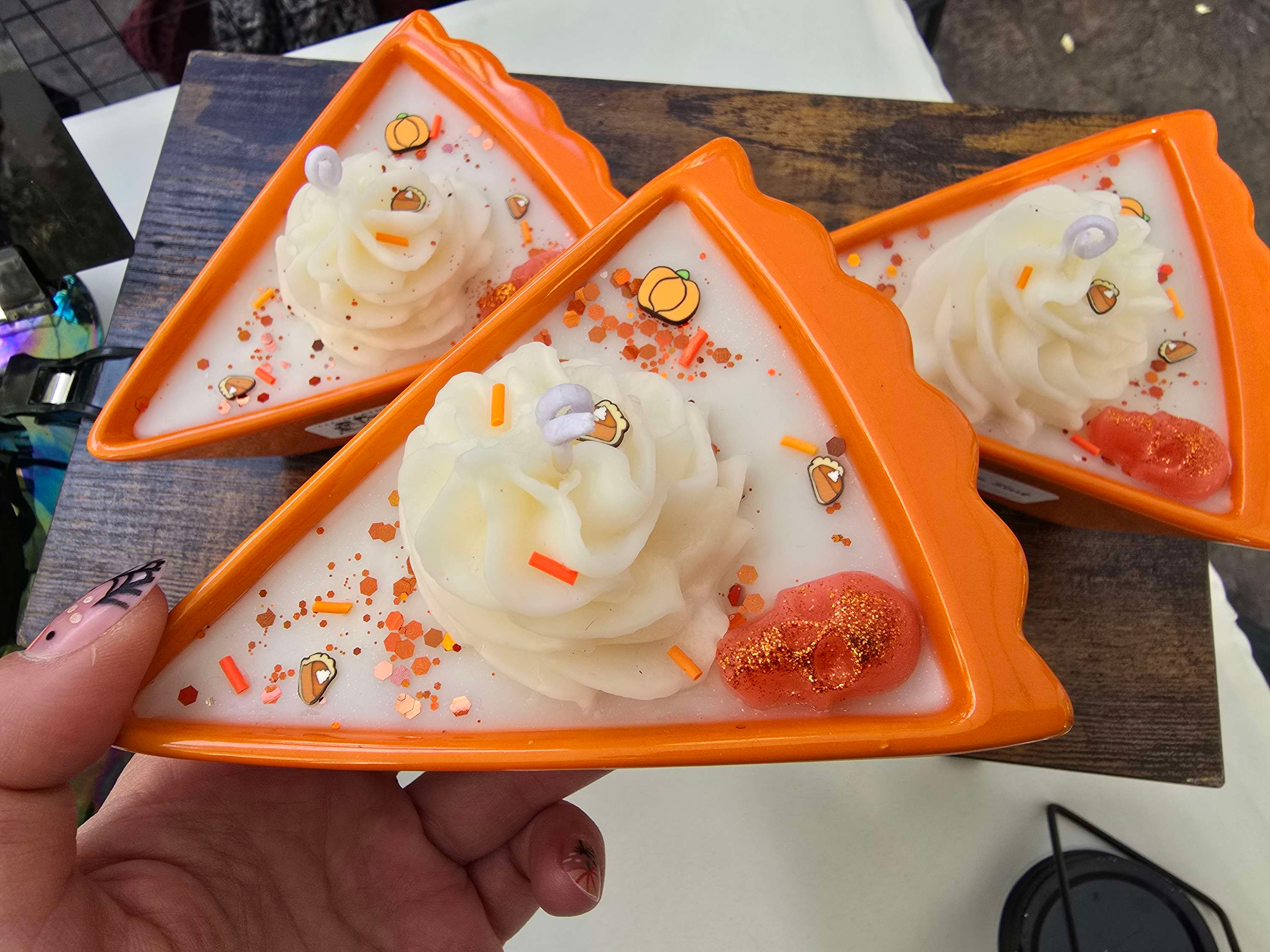 Pumpkin Pie Slice Candles
