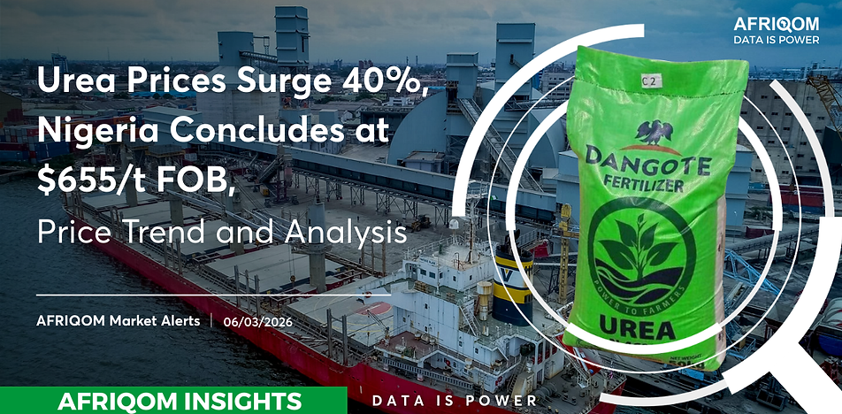 Urea Prices Surge 40%, Nigeria Concludes at $655/t FOB, Price Trend and Analysis