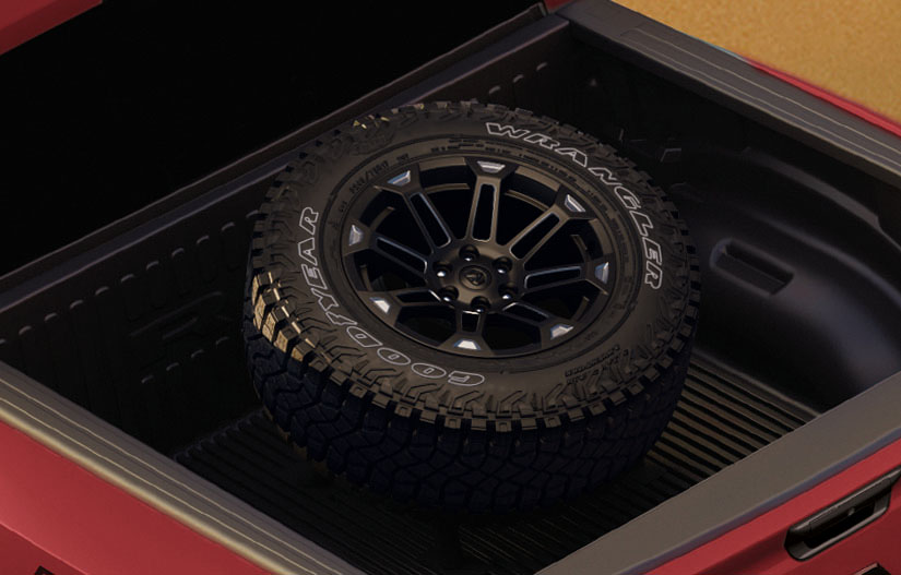 bed-mounted spare tire carrier kit