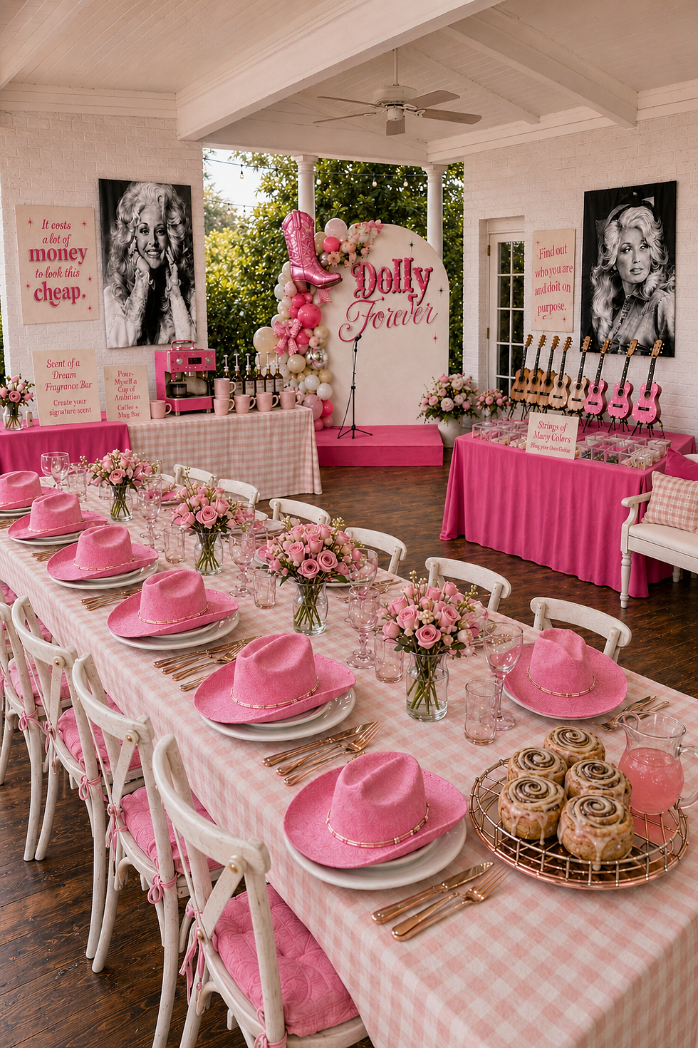 dolly parton party setup ideas
