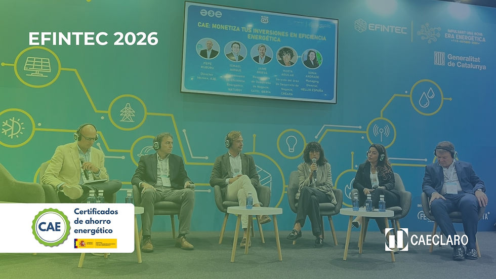 Efintec 2026, certificados de ahorro energético CAE Claro, ruta CAE Barcelona