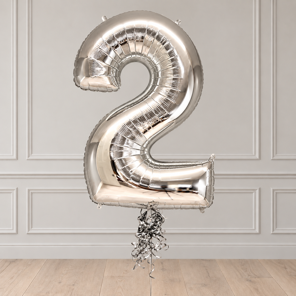 Thumbnail: Silver Foil Number Balloon (0-9) 40"