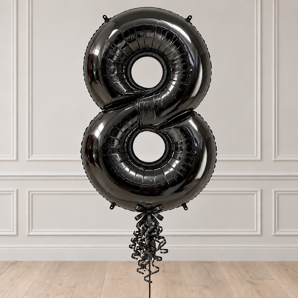 Thumbnail: Black Foil Number Balloons (0-9) 40"