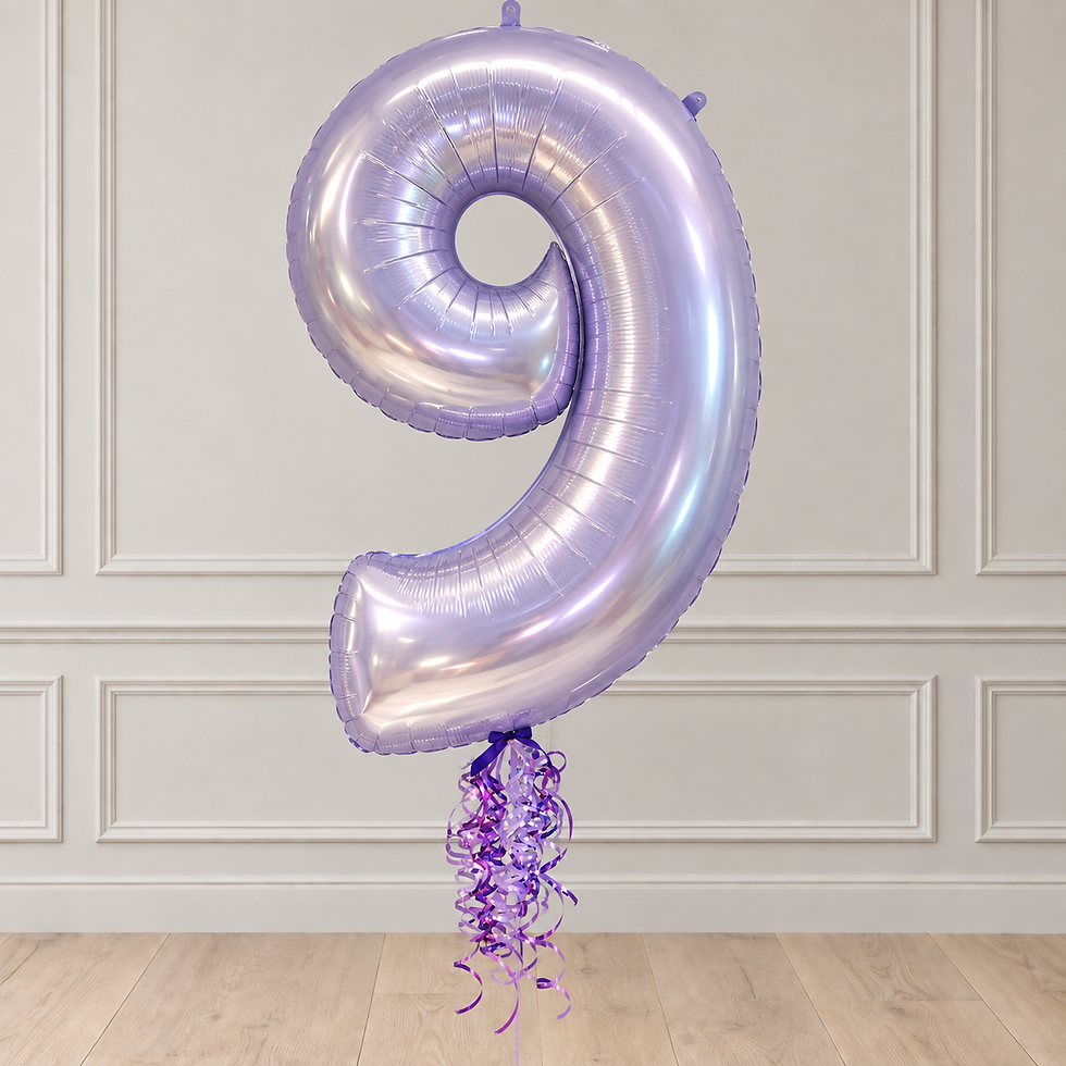 Thumbnail: Lilac Foil Number Balloons (0-9) 40"