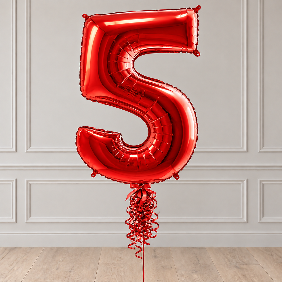 Thumbnail: Red Foil Number Balloons (0-9) 40"