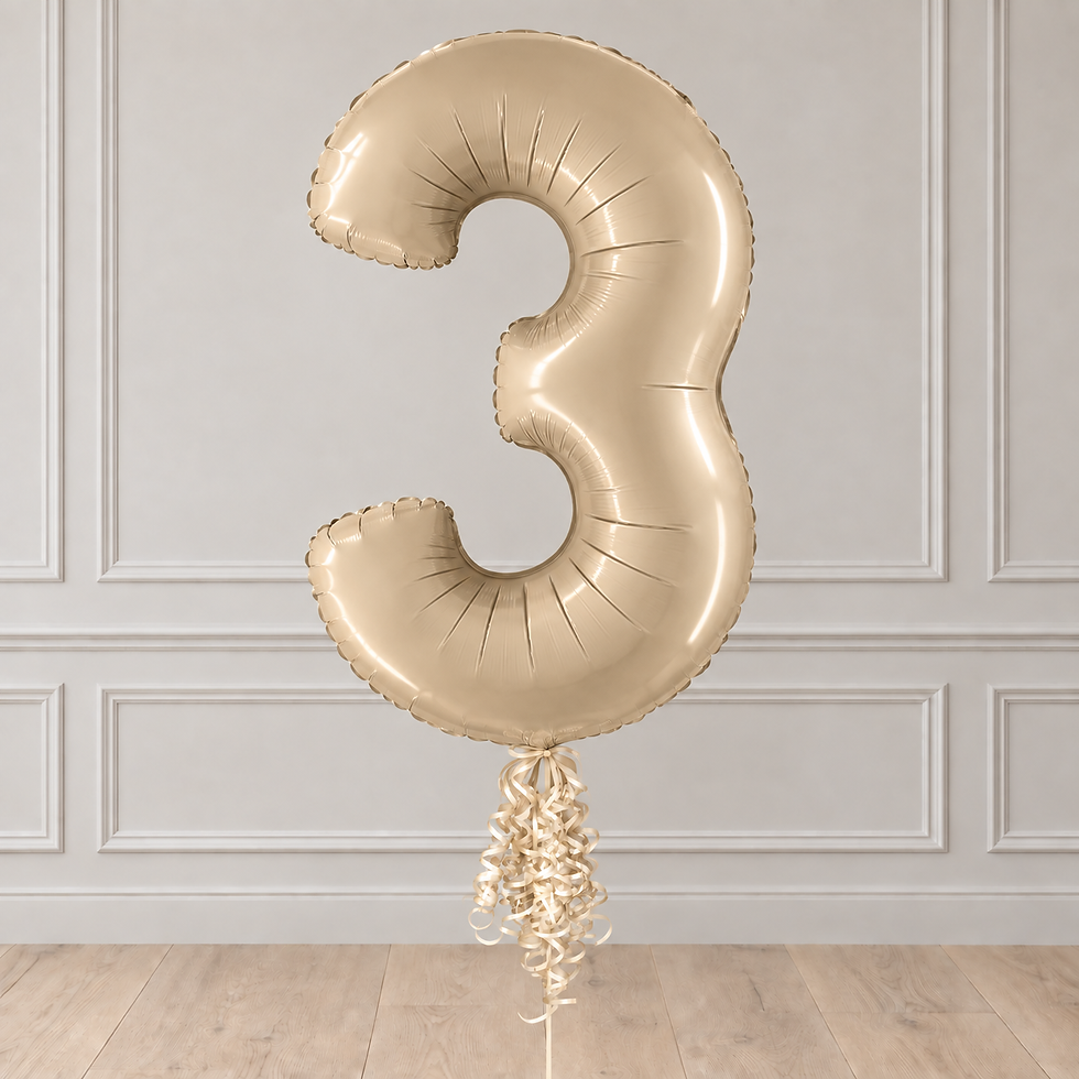 Thumbnail: Cream Foil Number Balloons (0-9) 40"