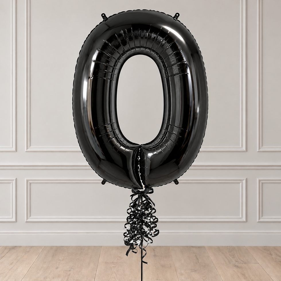 Thumbnail: Black Foil Number Balloons (0-9) 40"