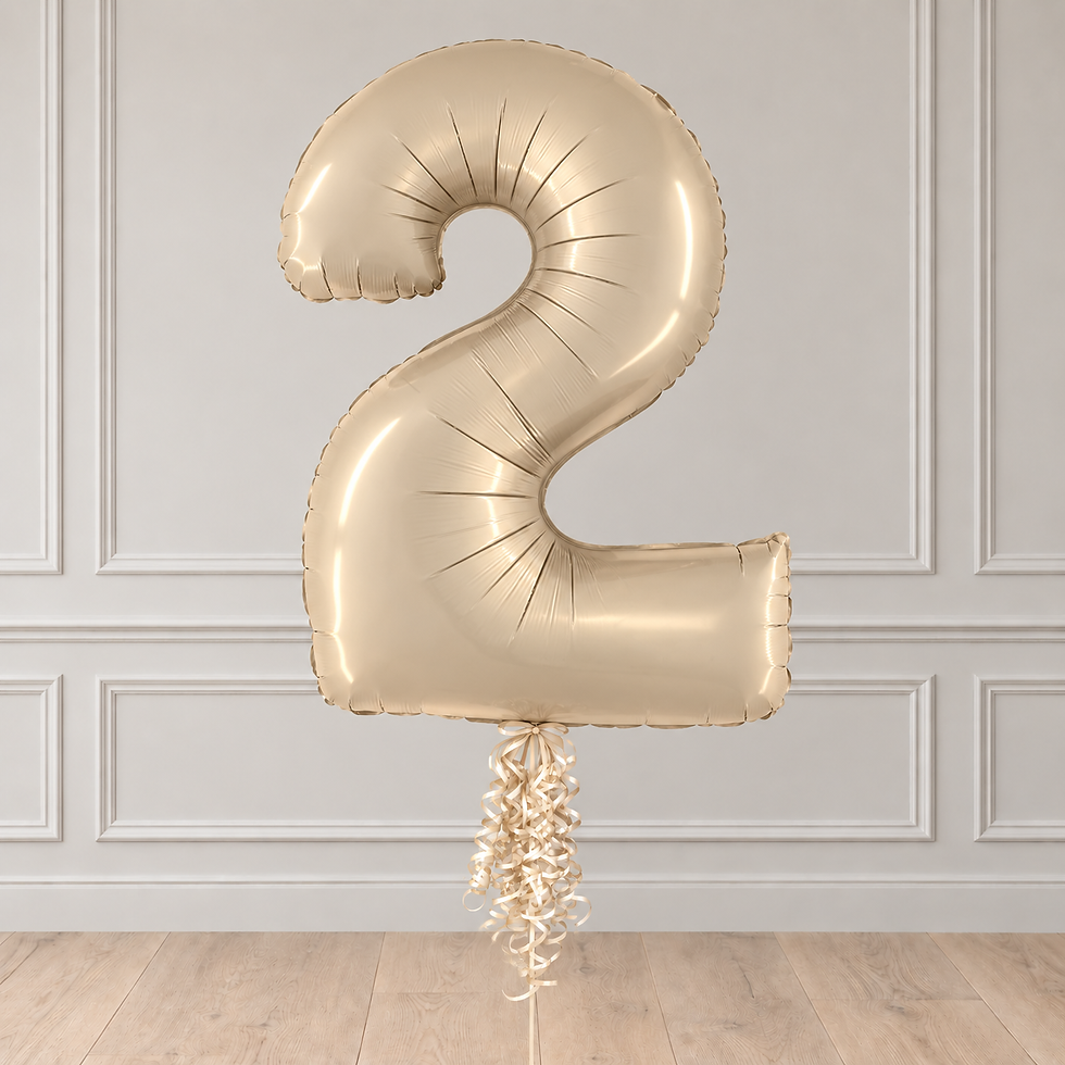 Thumbnail: Cream Foil Number Balloons (0-9) 40"