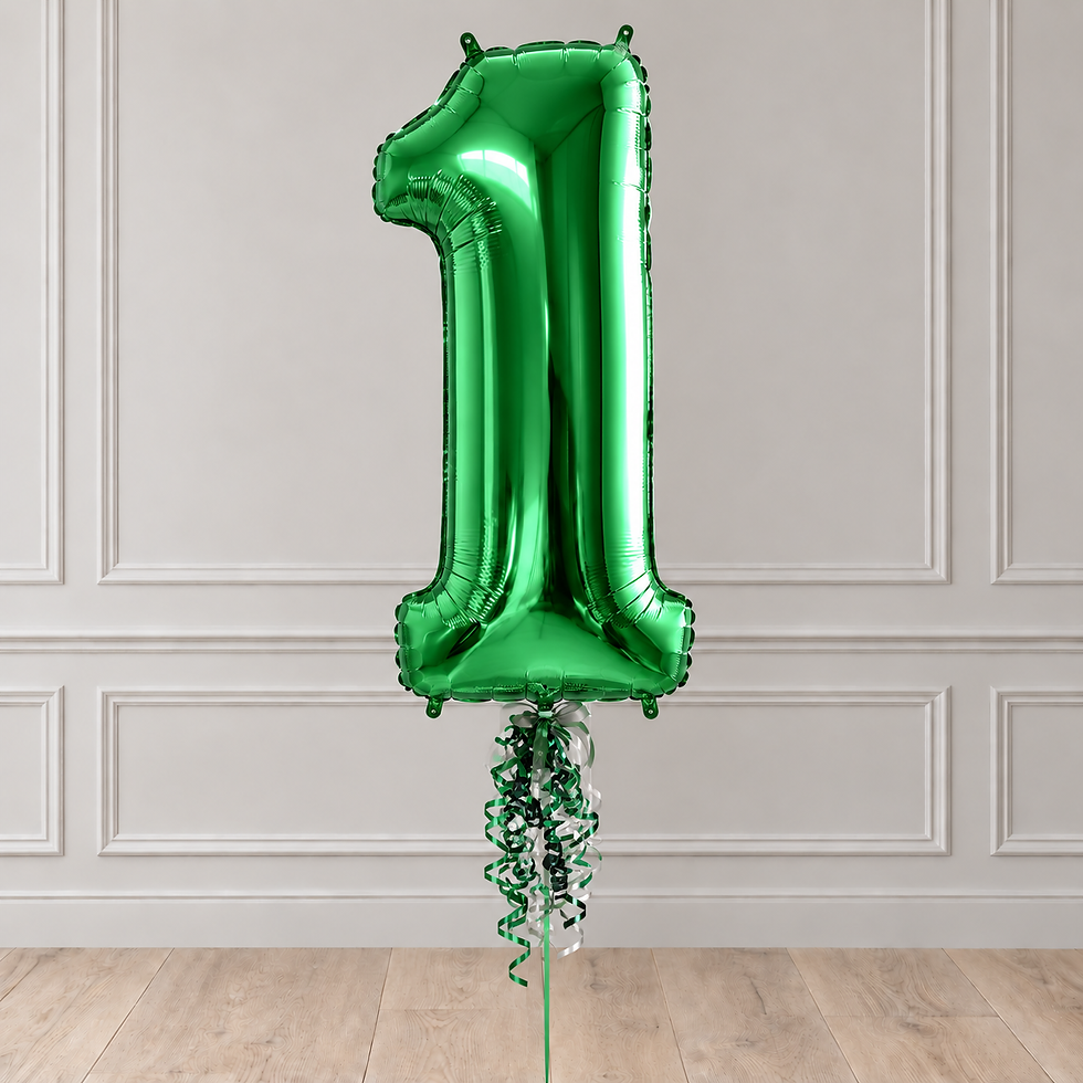 Thumbnail: Green Foil Number Balloons (0-9) 40"