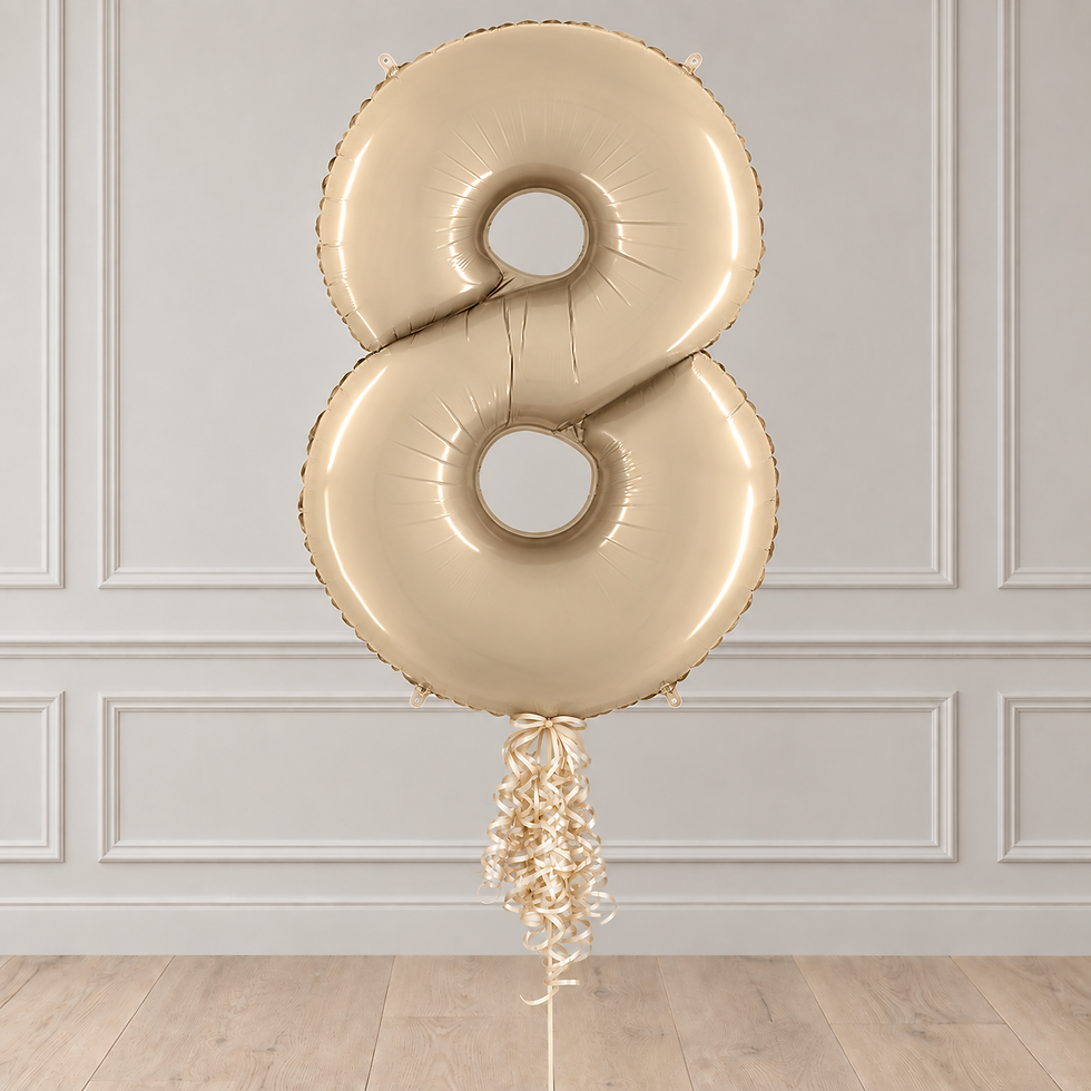 Thumbnail: Cream Foil Number Balloons (0-9) 40"