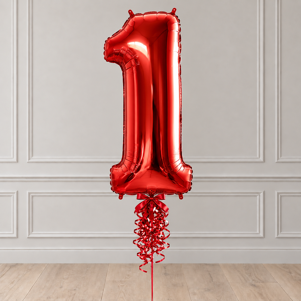 Thumbnail: Red Foil Number Balloons (0-9) 40"