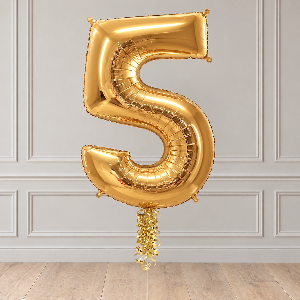 Thumbnail: Gold Foil Number Balloons (0-9) 40"