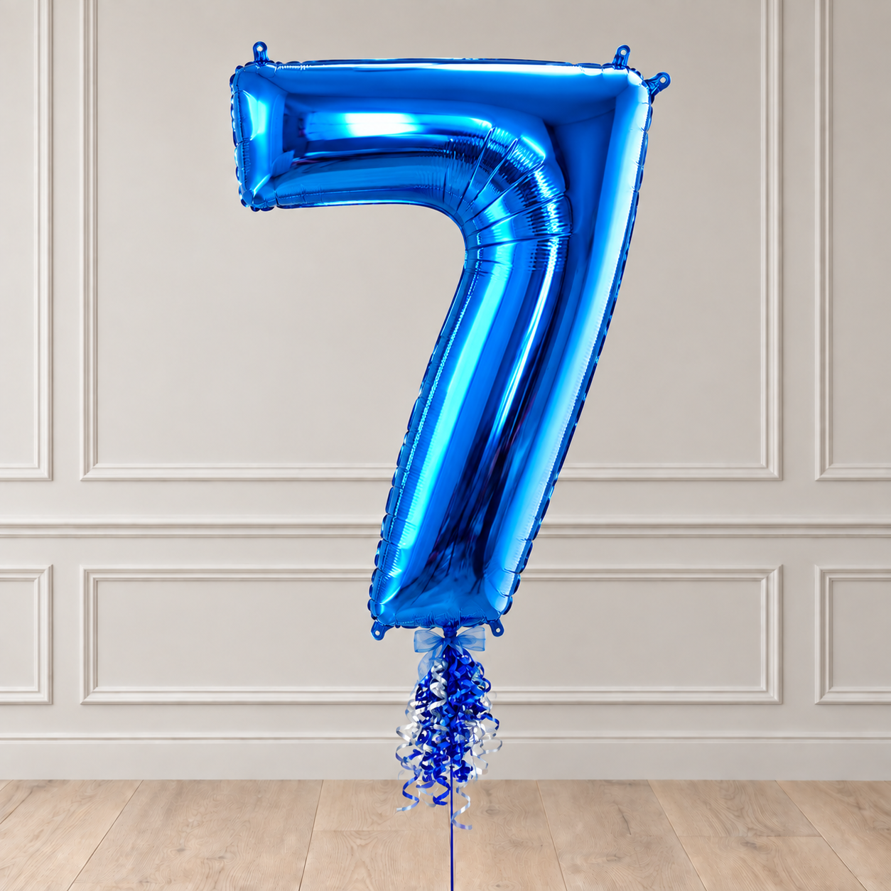 Bright Blue Foil Number Balloons (0-9) 40"