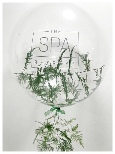 Fern Bubble Balloons with Corportate Logo