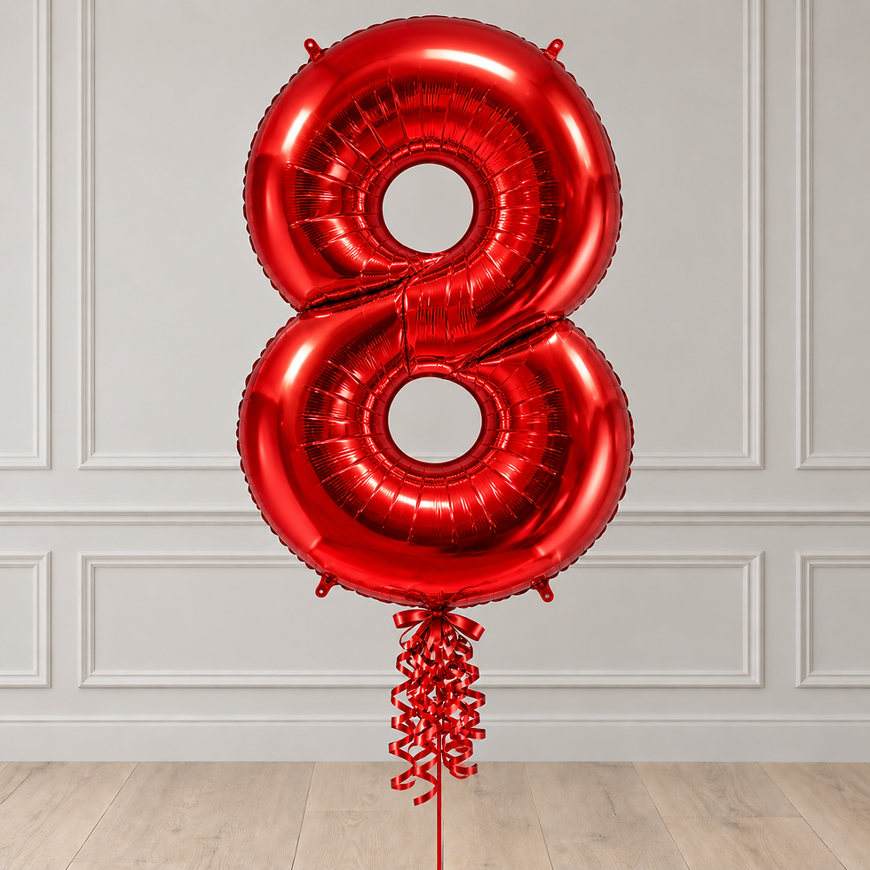 Thumbnail: Red Foil Number Balloons (0-9) 40"