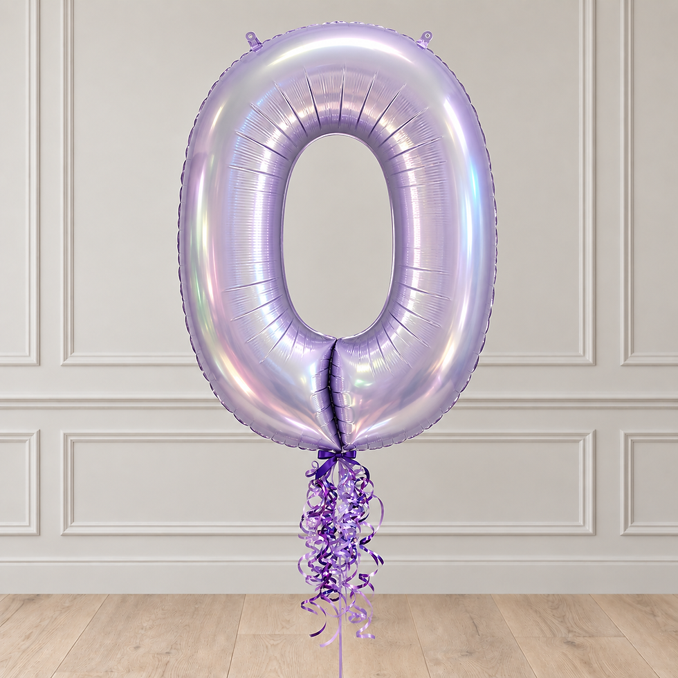 Thumbnail: Lilac Foil Number Balloons (0-9) 40"