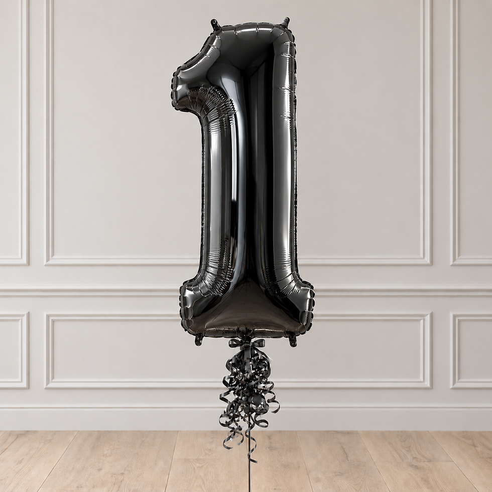 Thumbnail: Black Foil Number Balloons (0-9) 40"