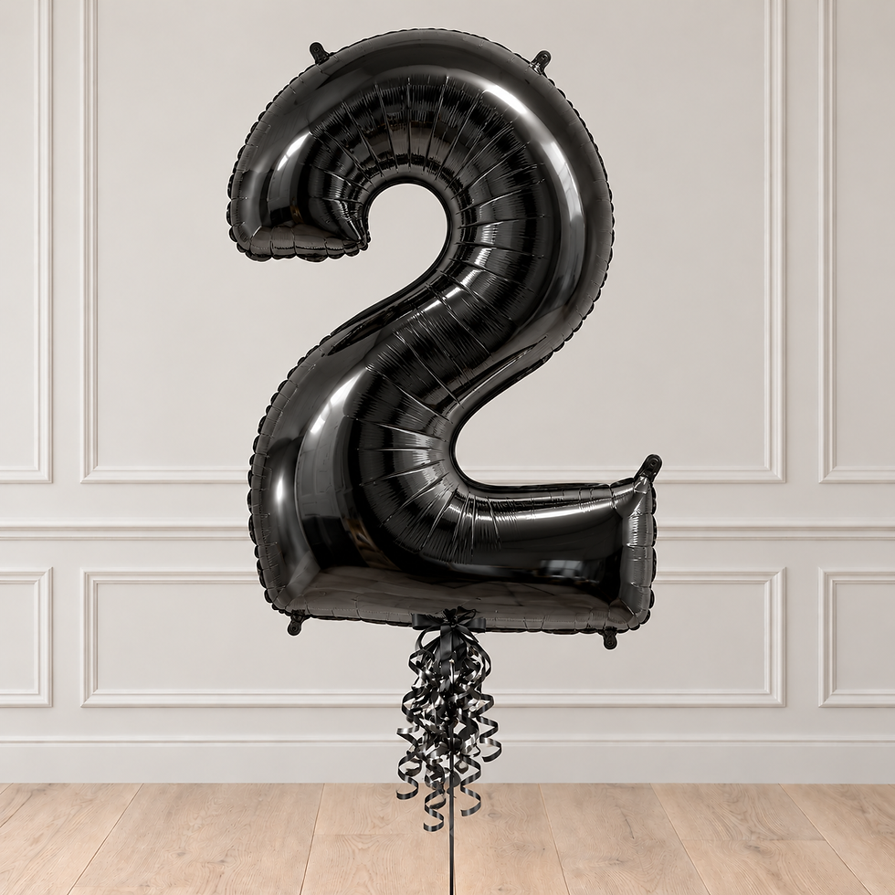 Thumbnail: Black Foil Number Balloons (0-9) 40"