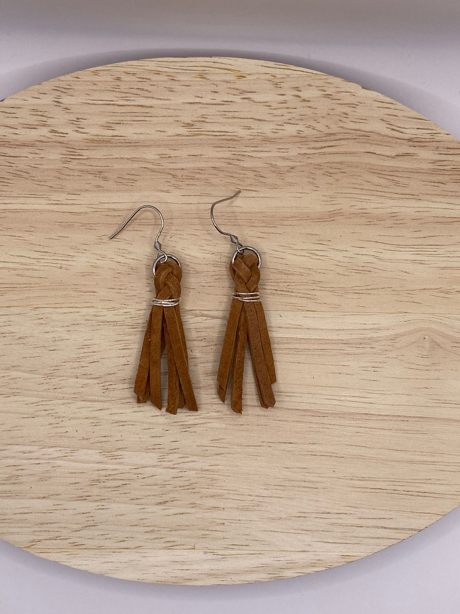 Denver, Light Brown Tassel with Silver Wire