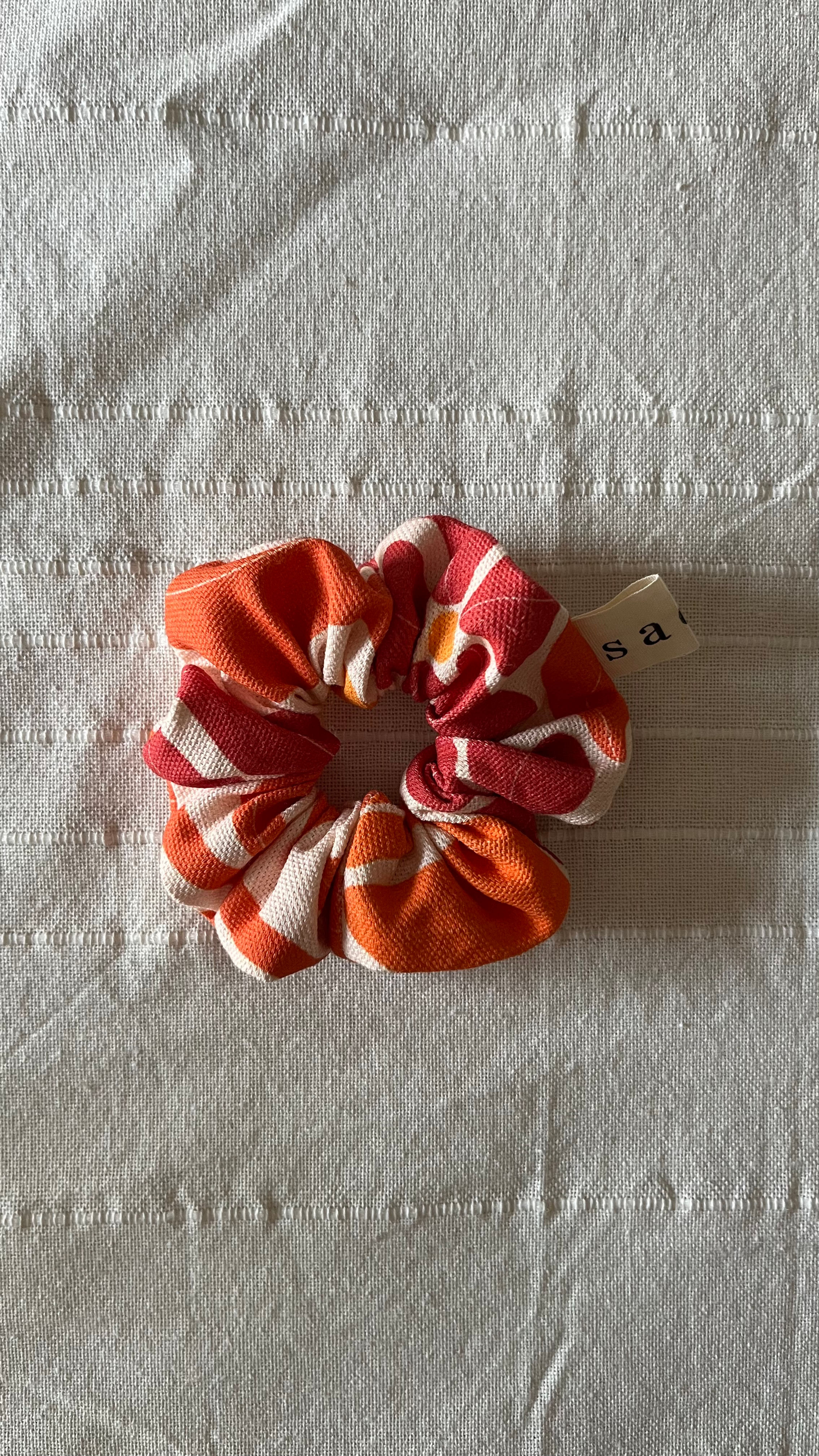 Chouchou motif floral 70's