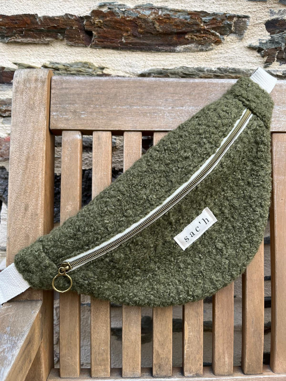 Sac banane bouclette - Kaki - ERWAN