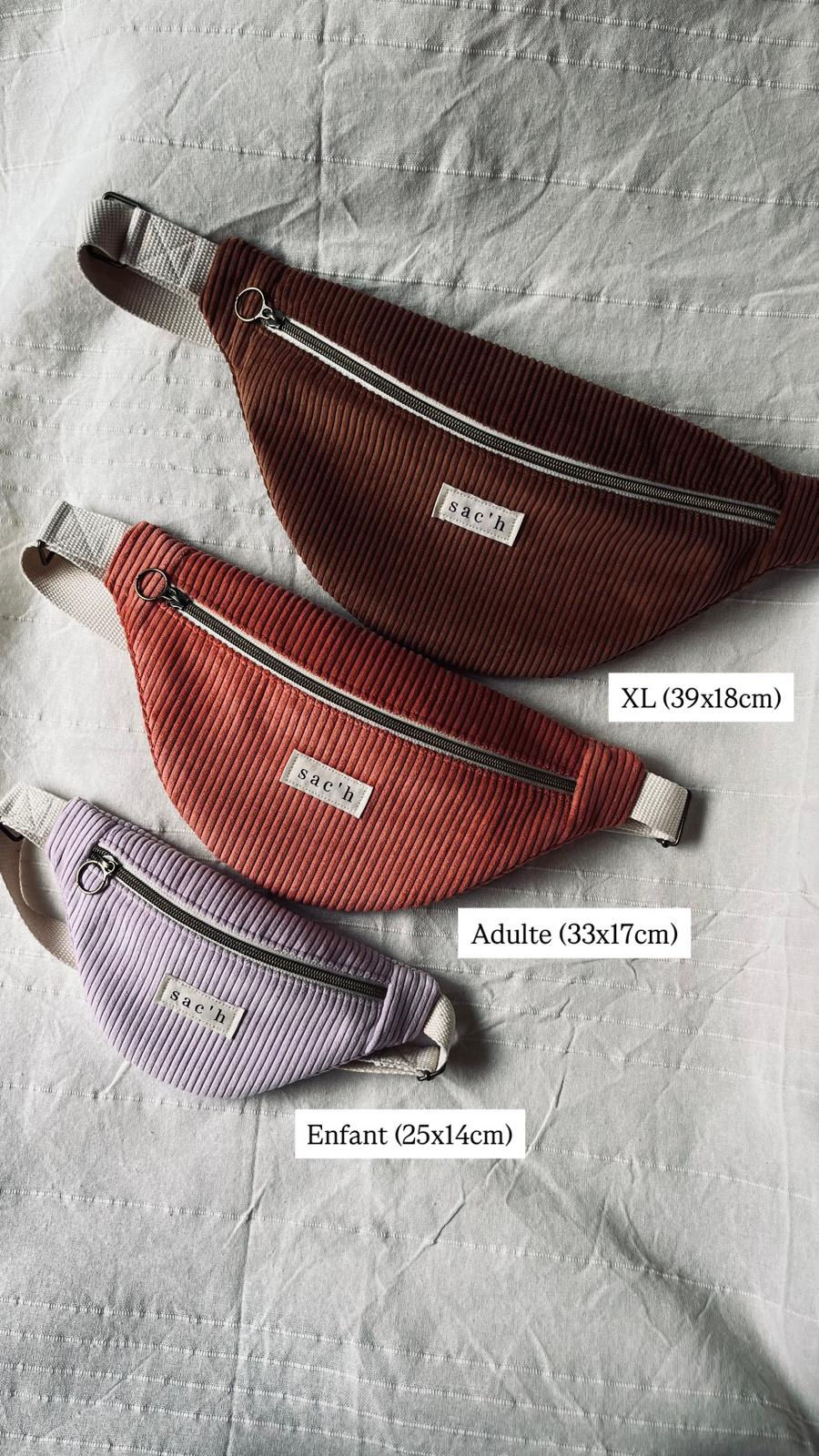 Miniature : Sac banane velours côtelé - Bleu marine - MALO