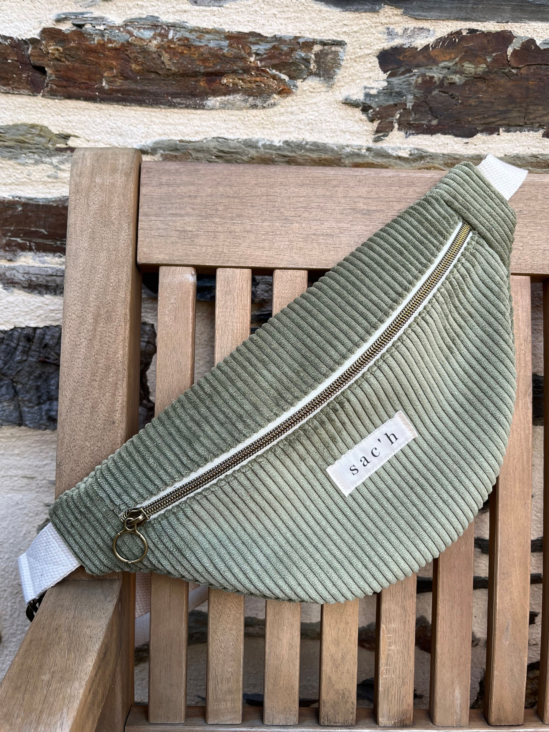 Sac banane velours côtelé - Vert Kaki - VIKTOR