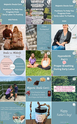 majestic doula care current social media with marketing