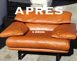 Restauration d'un fauteuil éventré par JL Urriaga Tapissier du 06 à Cannes Mougins (2)