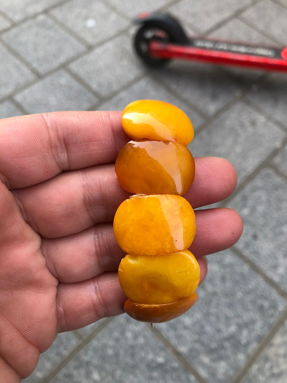 Thumbnail: Butterscotch amber bracelet 17.5 Gram