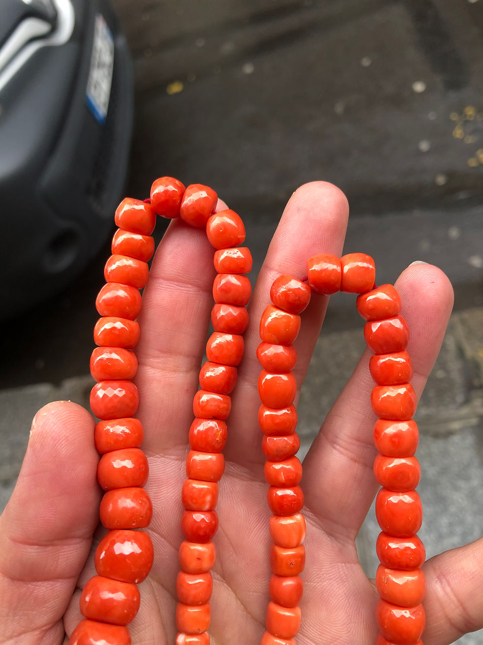 Thumbnail: Antique coral necklace 114.8 Gram