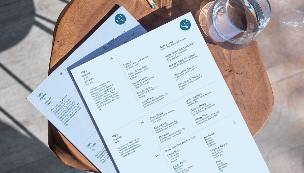 Organic Hand Pressed Juicery Menu