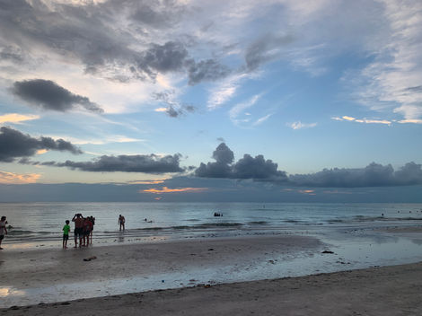 People spending time at the beach