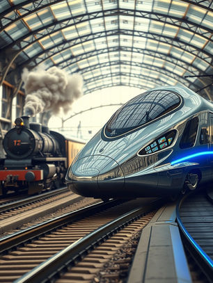 Concept image showing the contrast between past optimisation and future opportunity - symbolising the need to invest in innovation before it’s too late.