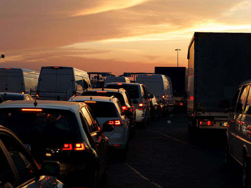 Gridlocked motorway symbolising organisational busyness without movement.