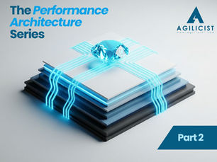 A high-quality 3D isometric render of a square stack of architectural slabs against a neutral grey background. The top layer is matte white, followed by several layers in varying shades of cerulean, slate blue, and charcoal black. Glowing neon blue light strands wrap vertically around the stack, connecting the plates like circuit traces. A large, brilliant blue diamond sits at the center of the top white slab, radiating a soft neon glow that reflects off the surface.