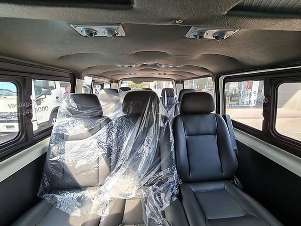 Toyota Hiace Van Price. Spacious 10-seater Cabin. Safety Seatbelts. Available across all seats.