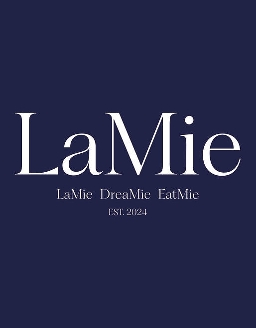 Logo LaMie avec le slogan LaMie DreMie EatMie