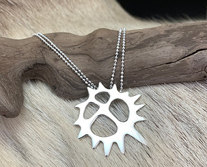 Sterling silver Sámi Sun pendant